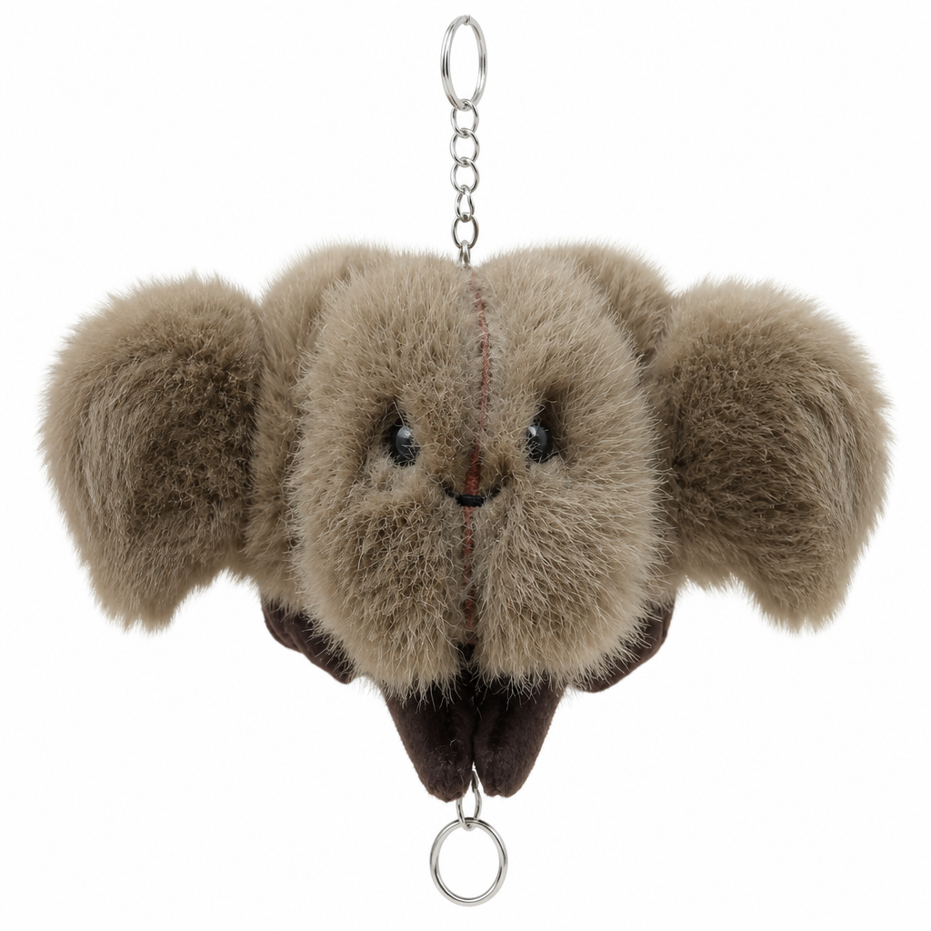 HM-0086 عروسک آویز قهوه‌ای
